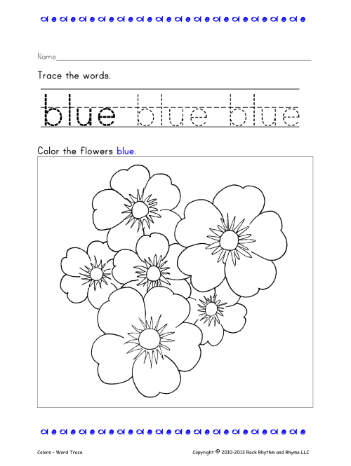 Worksheets Let’s Spell Blue Rock Rhythm and Rhyme