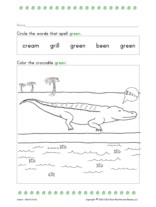 Worksheets Let s Spell Green Rock Rhythm And Rhyme